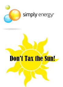 Simple energy logo with a picture of the sun underneath. 
